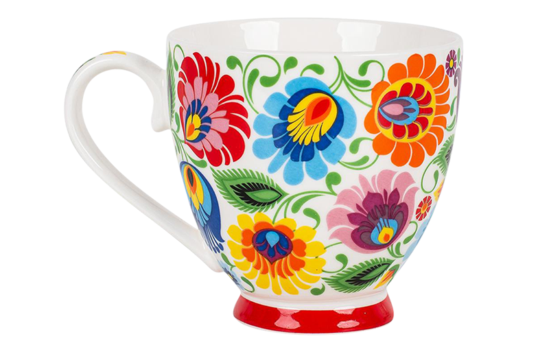 Coffee mug Grażynka Lowicz white