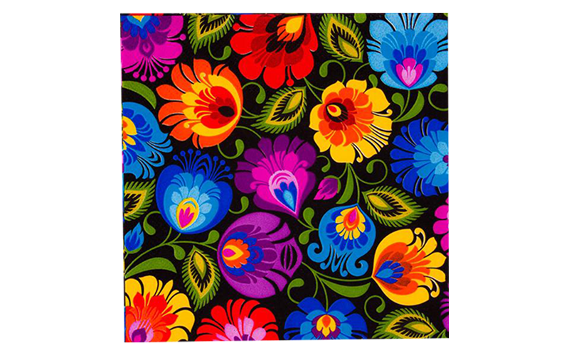 Paper napkins Lowicz black