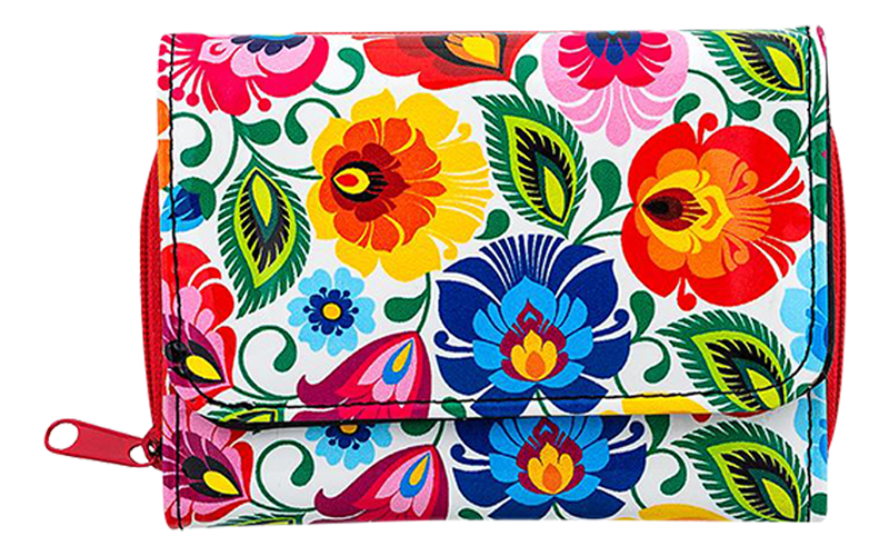 Small wallet Lowicz white