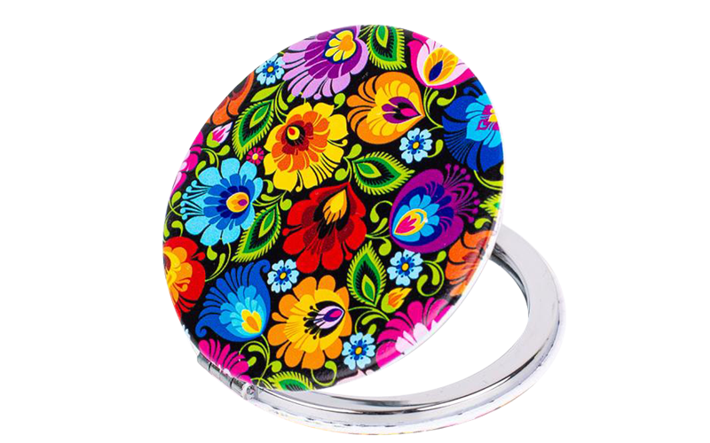 Pocket mirror Lowicz black