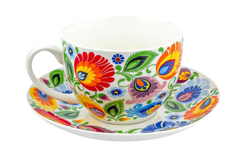 Coffee cup Krysia Lowicz white
