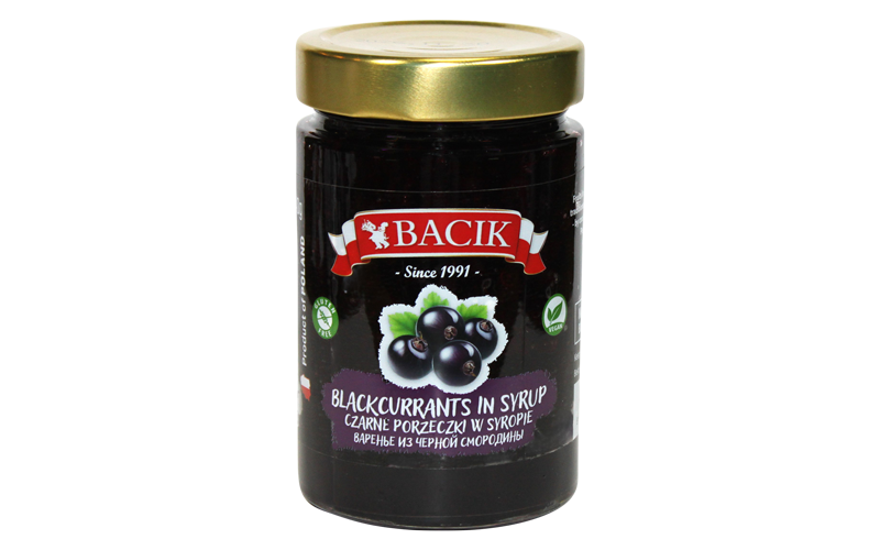 Blackcurrants in syrup