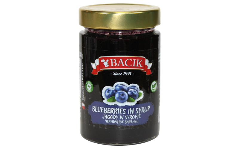 Blueberries in syrup