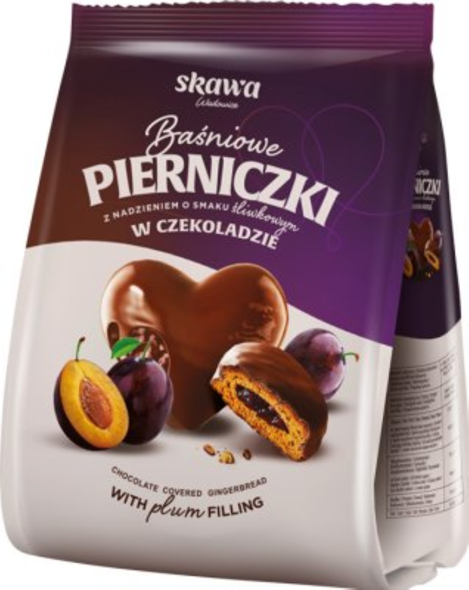 Gingerbread Hearts in Chocolate Plum