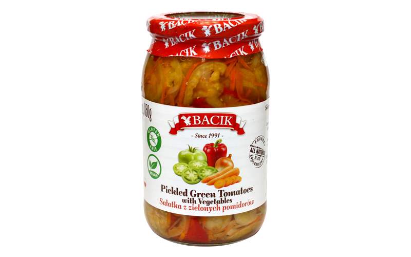 Sliced green tomatoes w/vegetables