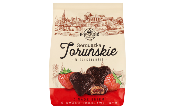 Gingerbread Hearts in Chocolate Strawberry OUT