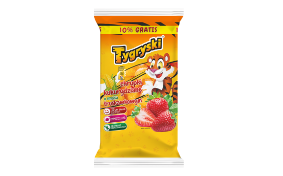 Corn crisps strawberry flavor OUT